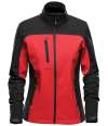 BHS-3W Stormtech Ladies Cascades Soft Shell Jacket Bright Red / Black colour image